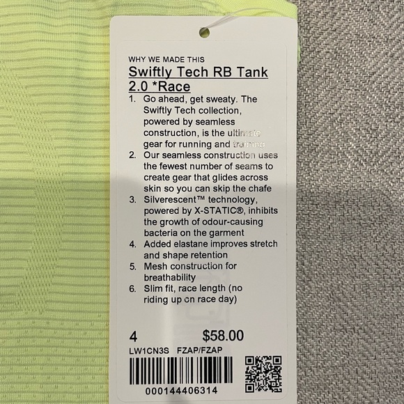 Lululemon Swiftly Tech Racerback Tank Top 2.0 *Race Length in Faded Zap - Picture 15 of 15